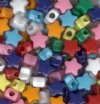 100 12mm Acrylic Opaque Star Mix